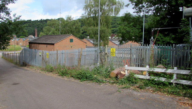 Western end of Stowfield Business Park electricity substation near Lower Lydbrook