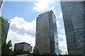 View of an unknown building between the Northern Trust and J. P. Morgan buildings from the Slug and Lettuce