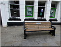 SO0428 : War Memorial bench in Brecon town centre by Jaggery