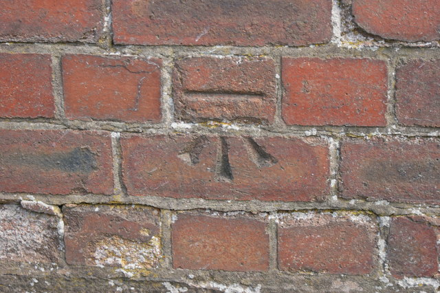Cut mark on Goostrey Station overbridgebridge