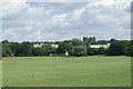 View of flats on Highwood Lane from Roding Valley Nature Reserve