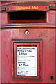 Detail, double Elizabeth II postbox on Middle Street North, Driffield