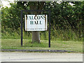 Falcons Hall sign