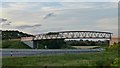 Looking toward a footbridge over the A46