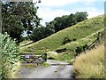 Gated farm road, North Grimston