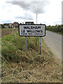 Walsham Le Willows Village Name sign