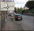 Directions sign facing the A547 Abergele Road, Old Colwyn