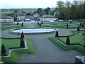 Formal  garden  in  front  of  Bowes  Museum