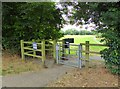 Entrance from the car park to Willow Meadows, Carterton, Oxon