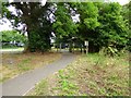 Public footpath in Willow Meadows approaching car park, Carterton, Oxon