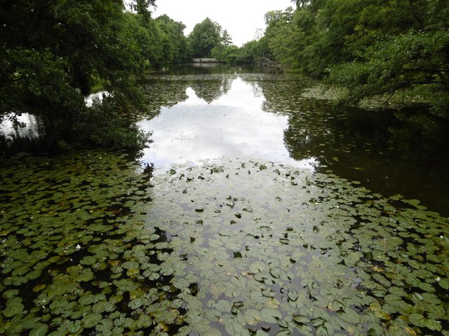 The lake in the park of Chiddingstone Castle