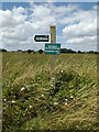 Green Lane Bridleway sign on Wattisfield Road