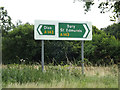 Roadsigns on the A143 Bury Road