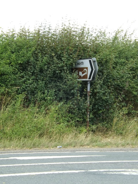 Roadsign on the A1088 Thetford Road