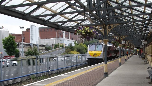 Enterprise train departing Dundalk Clarke for Dublin Connolly