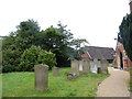 Chalfont St Peter Parish Church: grave stones in the churchyard