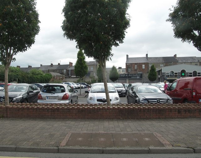 Shopping centre car park on the Long... © Eric Jones :: Geograph Ireland