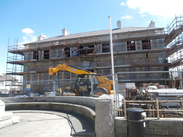 The former Carmarthen Infirmary, long derelict, now being redeveloped