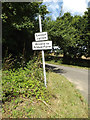 TM0374 : Roadsign on Snape Hill by Geographer