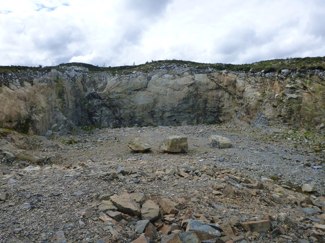 Quarry for stone used in the windfarm development