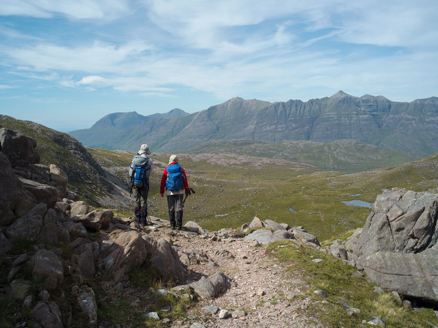 At the bealach between Coire Lair and Coire Grannda