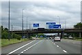 The M62 junction on the M6 heading southbound