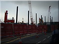 View of the Chambers Wharf construction site from Loftie Street