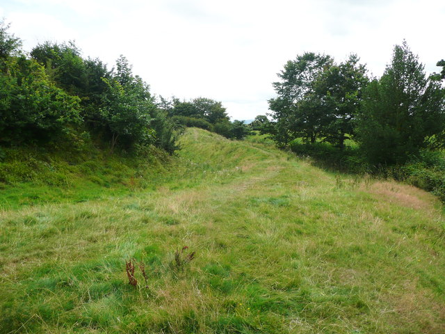 Old Oswestry: the lower ditch south of the entrance path