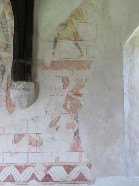 The Church of St Thomas à Becket, Capel - mediaeval wall painting (2)