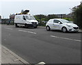 Openreach vehicles in Dock View Road, Barry