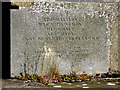 NU2511 : Inscription on Alnmouth Battery by John Lucas