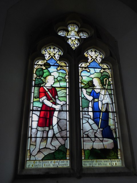 St Mary the Virgin, Wylye: stained glass window (VII)