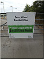 TQ4065 : Petts Wood Football Club sign by Geographer
