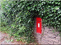 SO5015 : Victorian postbox in an ivy-clad Hereford Road wall, Monmouth by Jaggery