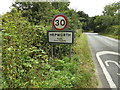 Hepworth Village Name sign & Barningham Road