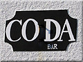 Coda Bar sign