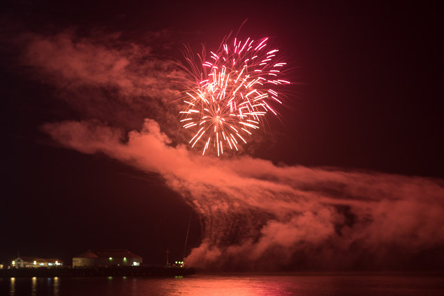 Firework Display on Pier, Clacton, Essex