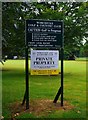 Noticeboard in Boughton Park, St. Johns, Worcester