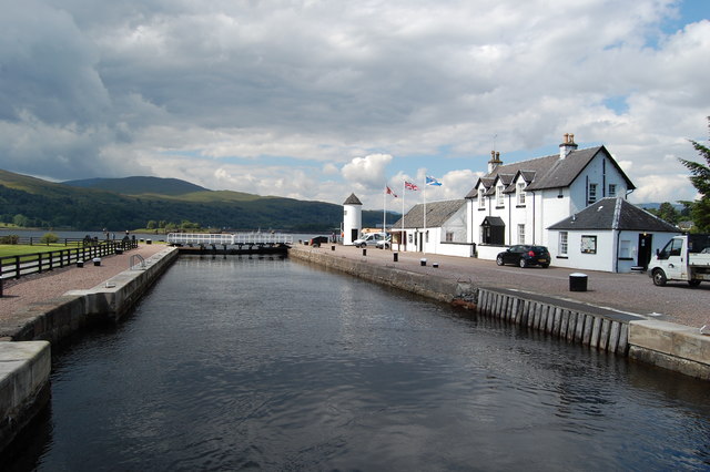 Last lock on the Caledonian Canal