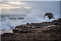 SY6768 : Pulpit Rock during storms by Oliver Mills