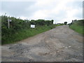 The lane to Little Sellan Farm