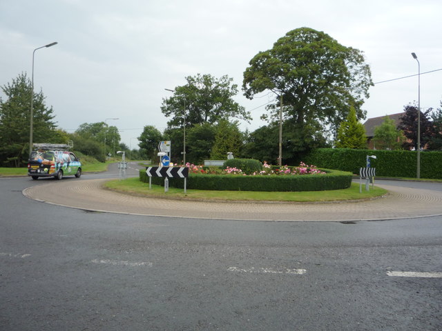 Roundabout on Derby Road, Doveridge