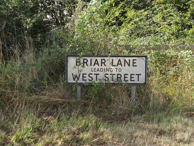 Briar Lane sign