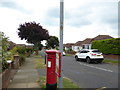 Pillar box at bus stop on Overhill