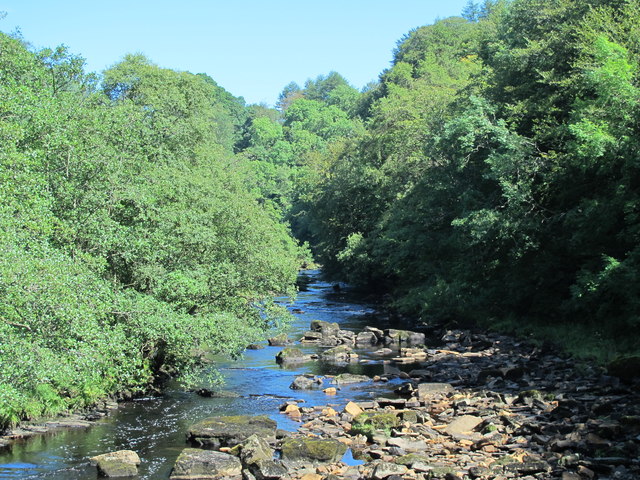 The River Irthing downstream from the Popping Stone