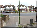 Looking across Old Shoreham Road from Mile Oak Crescent