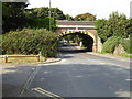 Looking north through railway bridge on Kingston Lane