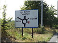 TL9370 : Roadsign on the A143 Bury Road by Geographer