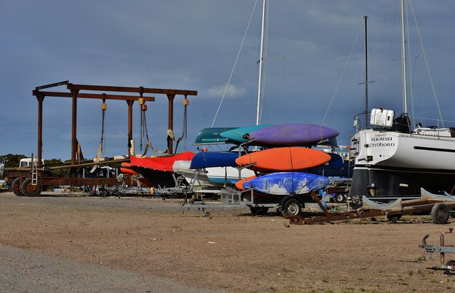 Findhorn Bay: Boat building yard 2