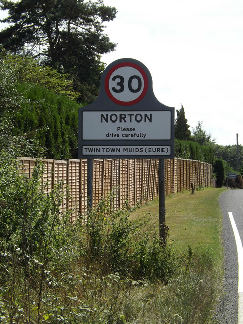 Norton Village Name sign